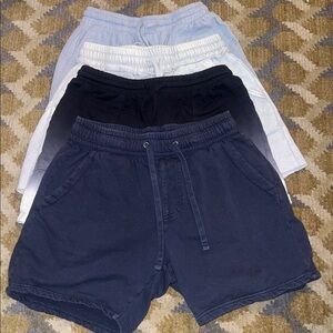 Zenana  Ombre Black to White Athletic Shorts (4 pack)